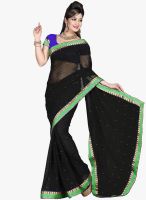 Roop Kashish Black Embellished Saree