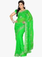 Roop Kashish Green Embroidered Saree