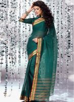 Roop Kashish Green Embroidered Saree