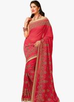 Roop Kashish Pink Embroidered Saree