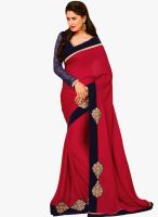 Roop Kashish Red Embroidered Saree