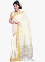 Roop Kashish White Solid Saree