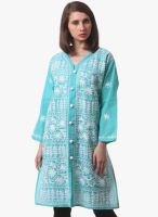 Saadgi Green Embroidered Kurta