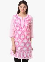 Saadgi Pink Embroidered Kurta