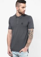 Selected Grey Solid Polo T-Shirts