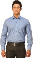 Seven Days Men's Checkered Formal Blue Shirt