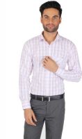 Spaky Men's Checkered Formal Pink Shirt