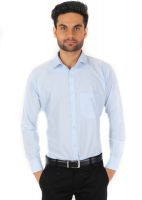 Spaky Men's Solid Formal Light Blue Shirt