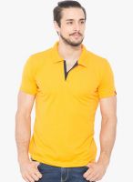 Status Quo Yellow Solid Polo T-Shirt