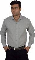 Studio Nexx Men's Solid Festive, Party, Formal Grey Shirt