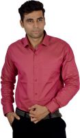 Studio Nexx Men's Striped, Solid Festive, Party, Formal Pink Shirt