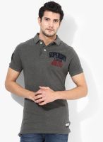 Superdry Dark Grey Polo T-Shirt