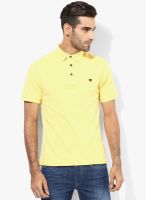 Tagd New York Yellow Solid Polo T-Shirts