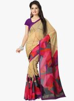 Vaamsi Beige Printed Saree