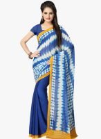 Vaamsi Blue Printed Saree