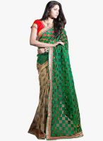 Vaamsi Green Printed Saree