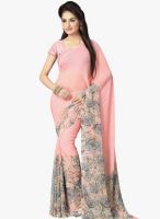 Vaamsi Pink Printed Saree