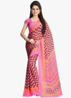 Vaamsi Pink Printed Saree