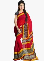 Vaamsi Red Printed Saree