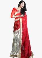 Vaamsi Red Printed Saree