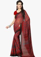 Vaamsi Red Printed Saree