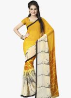 Vaamsi Yellow Printed Saree