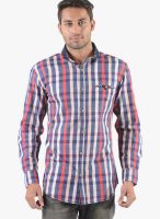 Vintage Red Check Slim Fit Casual Shirt