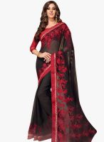 Vishal Black Embroidered Saree