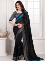 Vishal Black Printed Saree