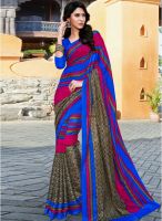 Vishal Blue Printed Saree