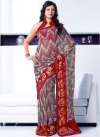Vishal Coffee Printed Saree