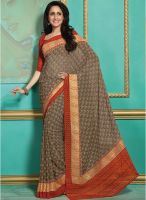 Vishal Grey Printed Saree