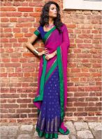 Vishal Pink Embroidered Saree