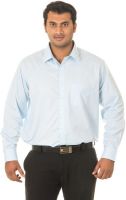 West Vogue Men's Solid Formal Blue Shirt