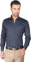 Zido Men's Printed Formal Blue Shirt