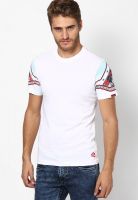 Adidas Rose Sleeve Pri White Round Neck T-Shirt