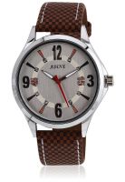 Adine Ad-6009 Brown/Silver Analog Watch