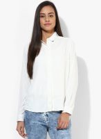 Arrow Woman Off White Solid Shirt