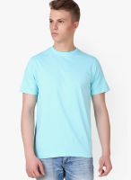 Aventura Outfitters Blue Solid Round Neck T-Shirt