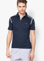 Berge Navy Blue Solid Polo T-Shirts