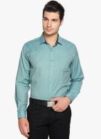 Black Coffee Green Slim Fit Formal Shirt