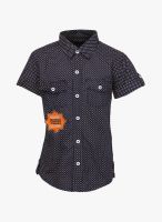 Cool Quotient Navy Blue Casual Shirt