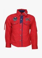 Cool Quotient Red Casual Shirt