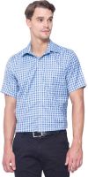 Copperline Men's Checkered Formal Light Blue Shirt Copperline Men's Checkered Formal Light Blue Shirt