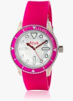 FCUK Fc1063Psun Silver/pink Analog Watch