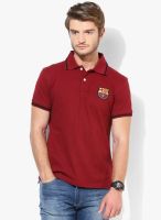 FC Barcelona Maroon Football Polo T-Shirt