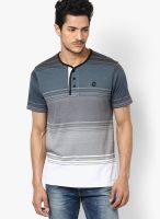 FREECULTR Black Striped Henley T-Shirts