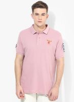 FREECULTR Pink Solid Polo T-Shirt