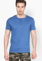 Fame Forever By Lifestyle Blue Henley T Shirt