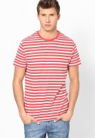 Fame Forever By Lifestyle Orange Crew Neck T Shirt